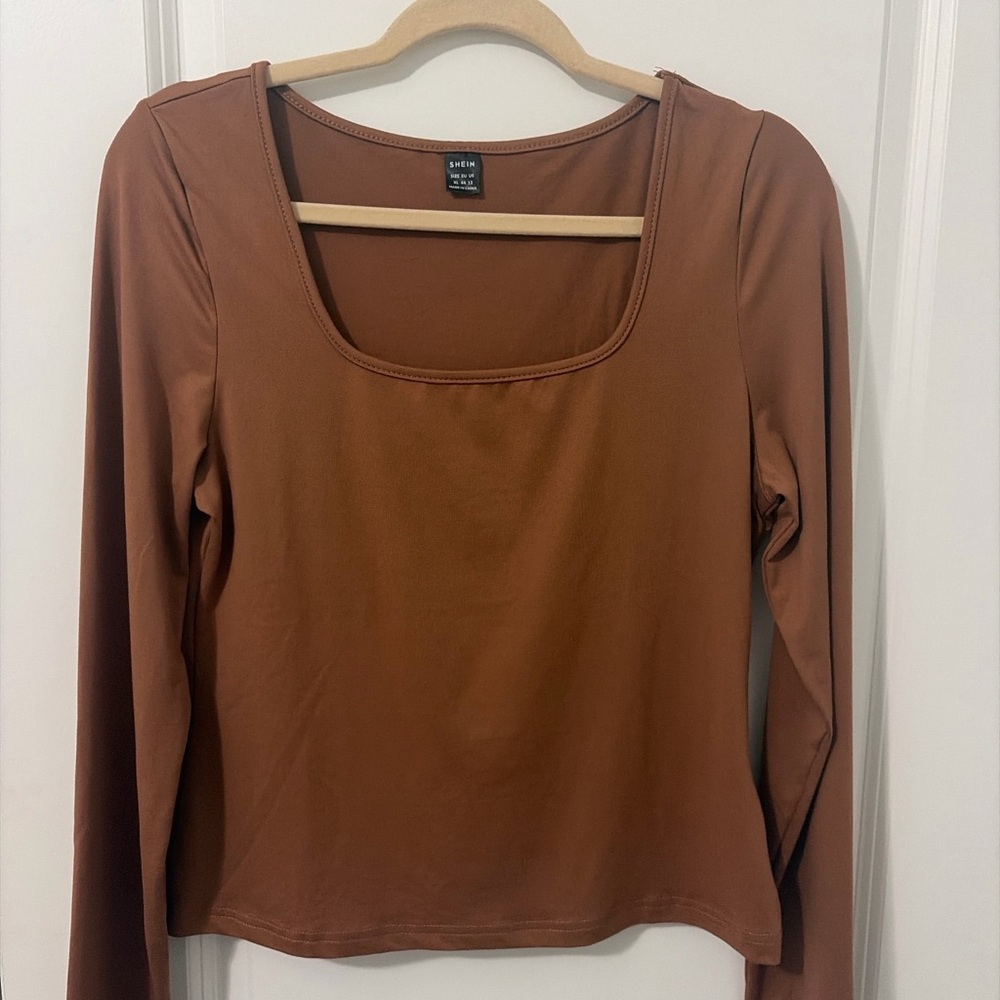 Brown Long Sleeve Top